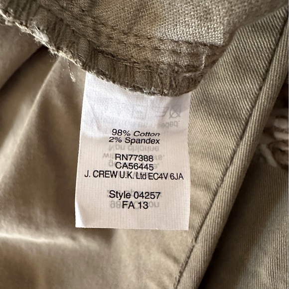 J. CREW Andie Chino Pant Olive Green - Picture 5 of 5